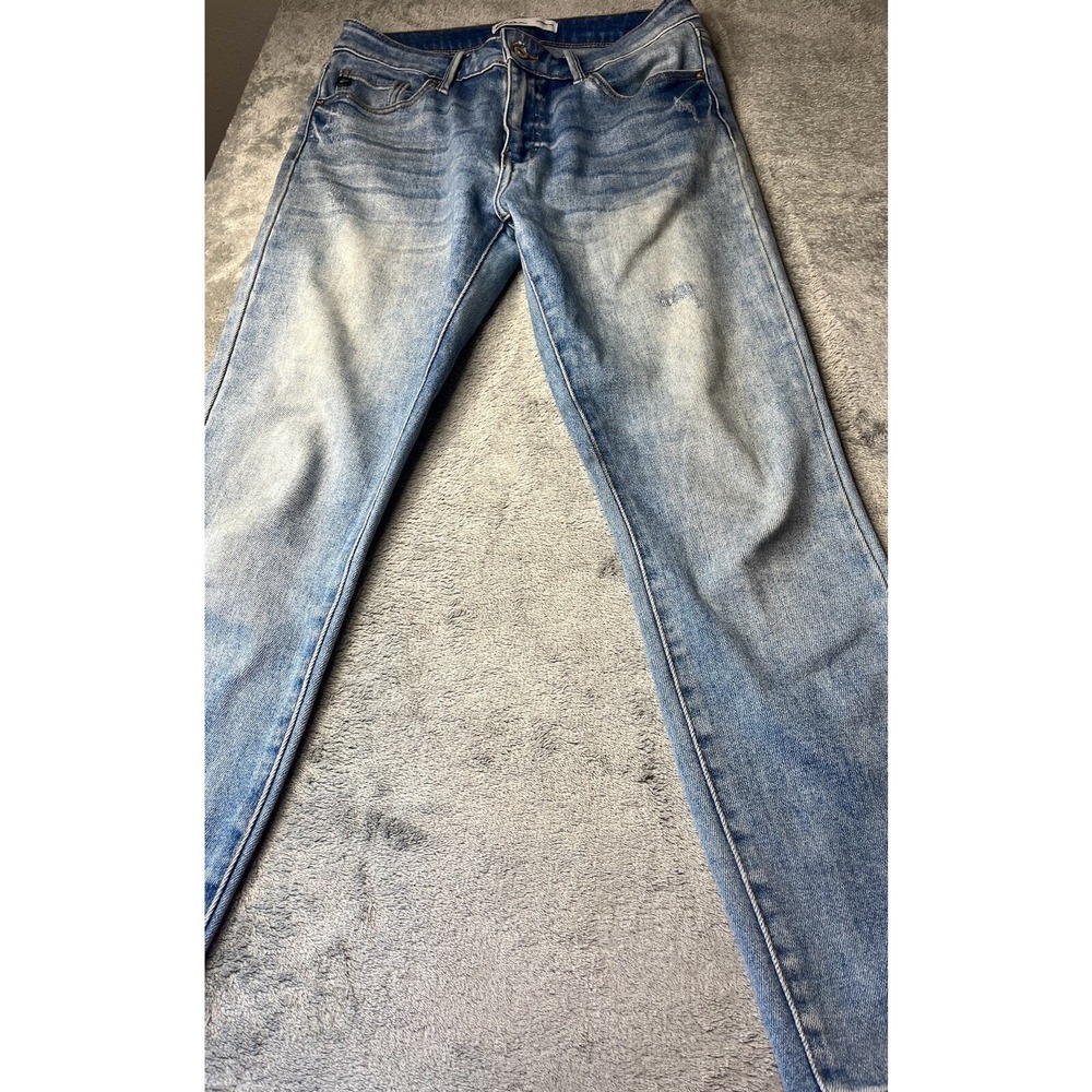 KanCan Distressed Light Wash Denim Jeans Women's Size 28‎ Skinny Fit